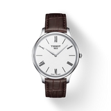 Tissot T Classic Tradition 5.5 Quartz White Dial Brown Leather Strap Watch For Men - T063.409.16.018.00 Buy Now By Tissot
