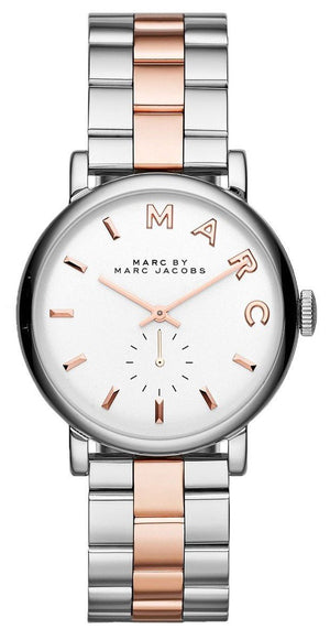 Marc Jacobs Baker White Dial Two Tone Steel Strap Watch for Women - MBM3312 Buy Now By Marc Jacobs