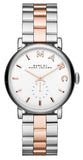 Marc Jacobs Baker White Dial Two Tone Steel Strap Watch for Women - MBM3312 Buy Now By Marc Jacobs
