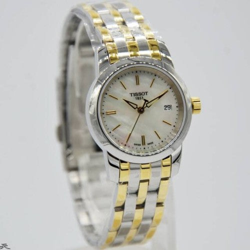 Tissot T Classic Dream Mother of Pearl Dial Two Tone Steel Strap Watch For Women - T033.210.22.111.00 Buy Now By Tissot