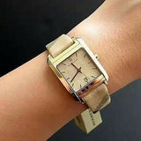 Burberry Nova Gold Tone Square Dial Leather Strap Watch for Women - BU1582 Buy Now By Burberry