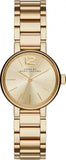 Marc Jacobs Peggy Gold Dial Gold Steel Strap Watch for Women - MBM3405