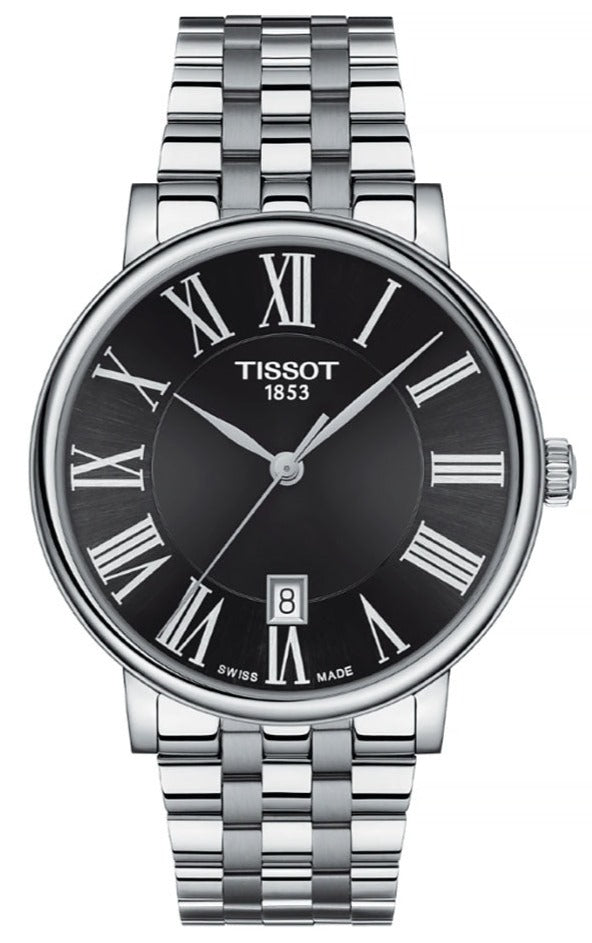 Tissot Carson Premium Black Dial Silver Steel Strap Watch For Men - T122.410.11.053.00 Buy Now By Tissot