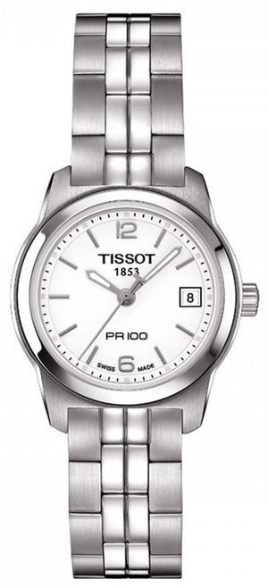 Tissot T Classic PR100 Watch Ladies White Dial Stainless Steel For Women - T049.210.11.017.00 Buy Now By Tissot