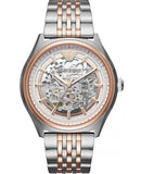 Emporio Armani Meccanico White Dial Two Tone Stainless Steel Watch For Men - AR60002 Buy Now By Emporio Armani