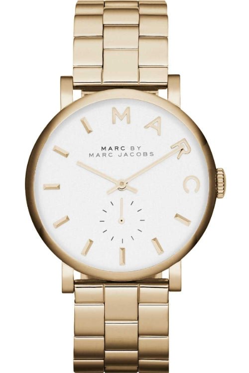 Marc Jacobs Baker White Dial Gold Steel Strap Watch for Women - MBM3243 Buy Now By Marc Jacobs