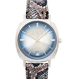 Gucci Grip Vintage Blue Dial Snakeskin Brown Leather Strap Watch for Women - YA152401 Buy Now By Gucci