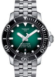Tissot Seastar 1000 Powermatic 80 Green Dial Silver Steel Strap Watch For Men - T120.407.11.091.01 Buy Now By Tissot