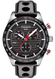 Tissot PRS 516 Chronograph Black Dial Black Leather Strap Watch For Men - T100.417.16.051.00 Buy Now By Tissot