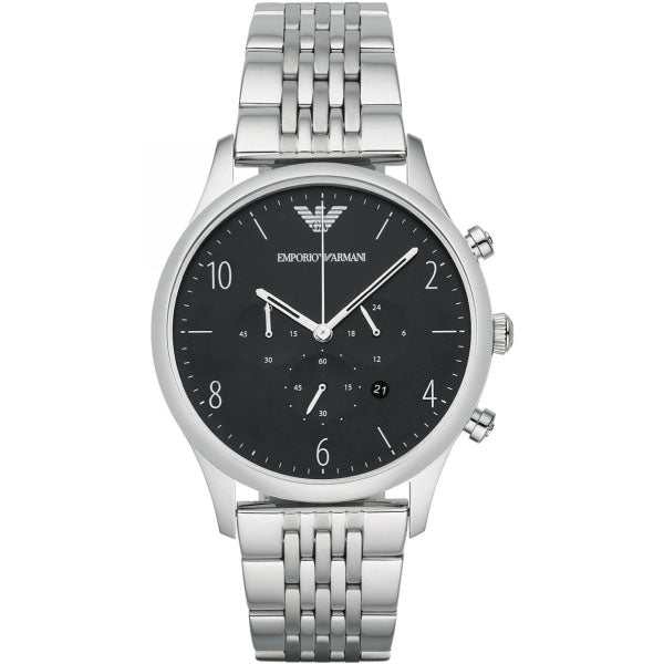 Emporio Armani Beta Chronograph Black Dial Steel Strap Watch For Men - AR1863 Buy Now By Emporio Armani