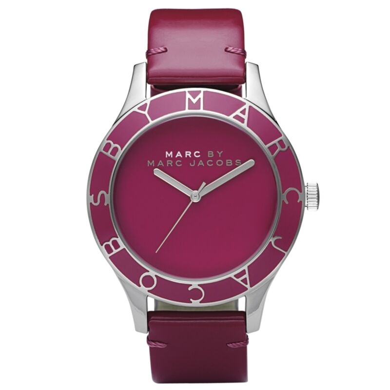 Marc Jacobs Blade Red Dial Red Leather Strap Watch for Women - MBM1157 Buy Now By Marc Jacobs