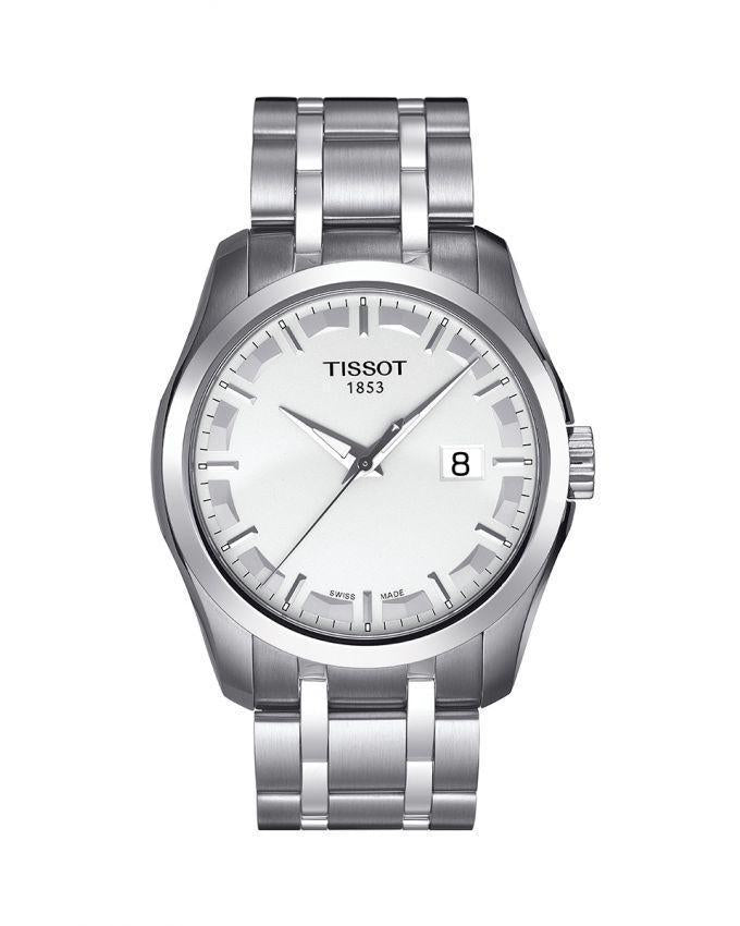 Tissot T Trend Couturier Chronograph White Dial Silver Steel Strap Watch For Men - T035.410.11.031.00 Buy Now By Tissot