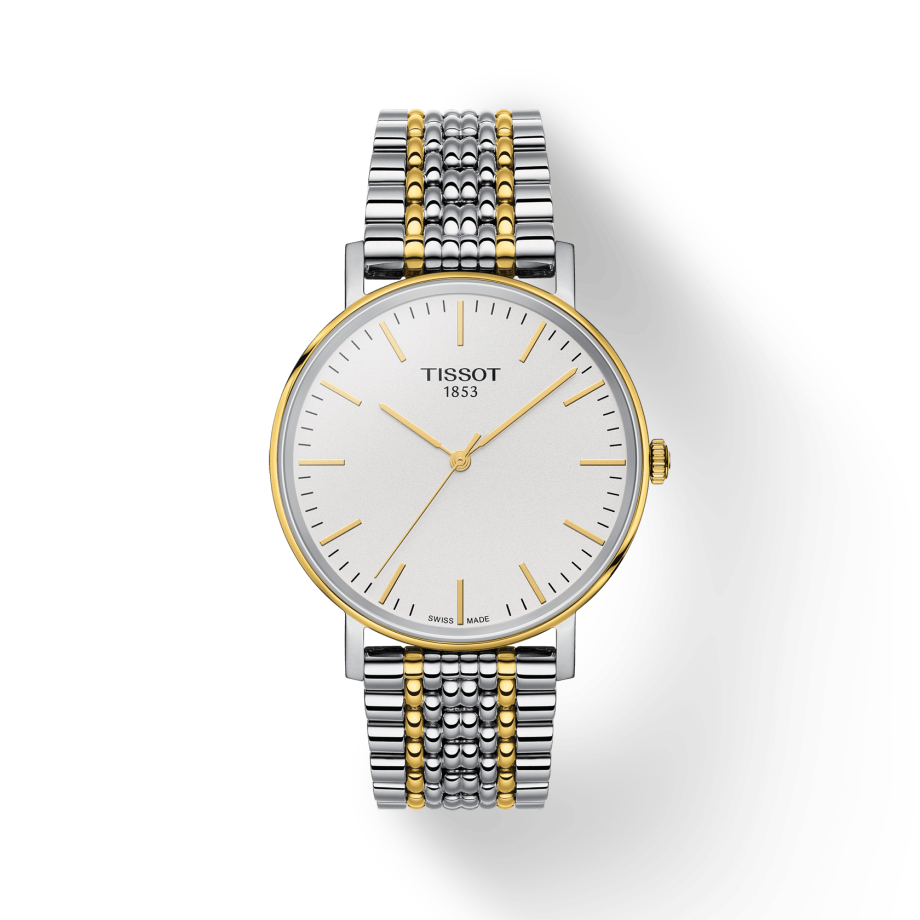 Tissot Everytime Medium White Dial Two Tone Mesh Bracelet Watch For Men - T109.410.22.031.00 Buy Now By Tissot