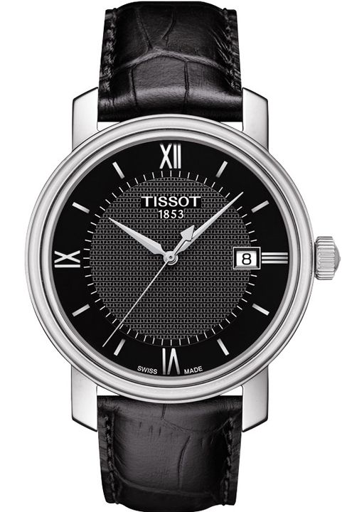 Tissot T Classic Bridgeport Black Dial Black Leather Strap Watch For Men - T097.410.16.058.00 Buy Now By Tissot