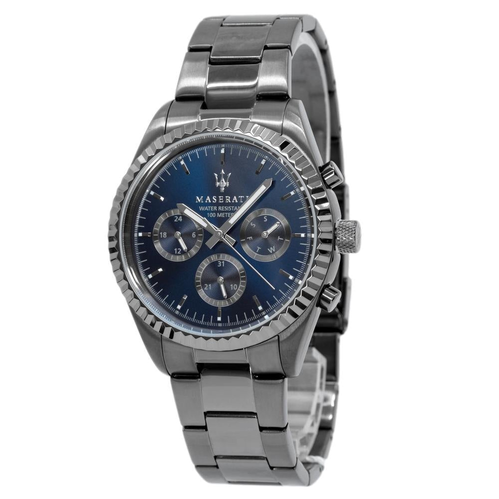 Maserati Competizione Blue Dial Grey Steel Strap Watch For Men - R8853100019 Buy Now By Maserati