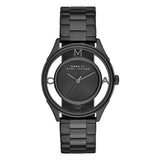 Marc Jacobs Tether Transparent Black Dial Black Steel Strap Watch for Women - MBM3415 Buy Now By Marc Jacobs