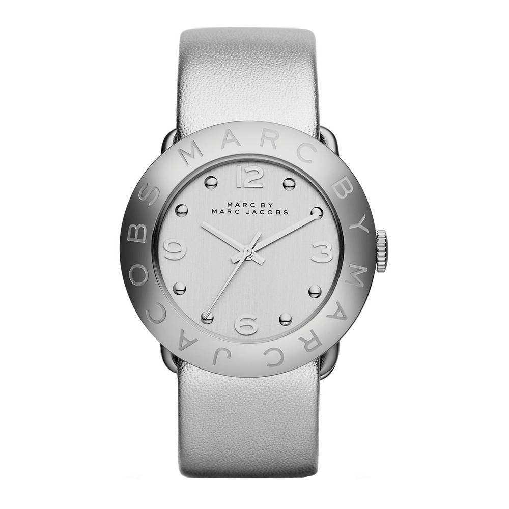 Marc Jacobs Amy Silver Dial Silver Leather Strap Watch for Women - MBM8626 Buy Now By Marc Jacobs
