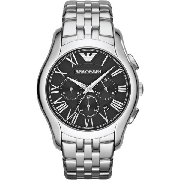 Emporio Armani Classic Chronograph Black Dial Silver Steel Strap Watch For Men - AR1786 Buy Now By Emporio Armani