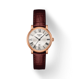 Tissot Carson Premium Lady Silver Dial Brown Leather Strap Watch For Women - T122.210.36.033.00 Buy Now By Tissot