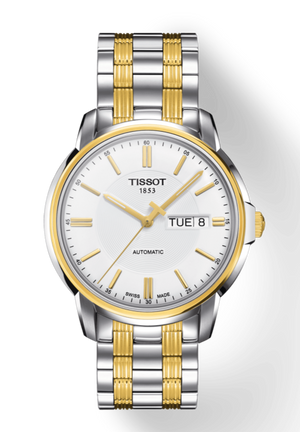 Tissot T Classic Automatics III White Dial Two Tone Steel Strap Watch For Men - T065.430.22.031.00 Buy Now By Tissot