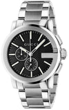 Gucci G Chrono Black Dial Silver Steel Strap Watch For Men - YA101204 Buy Now By Gucci