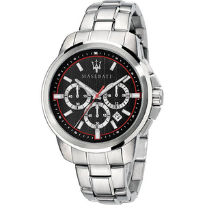 Maserati Successo Chronograph Black Dial Silver Steel Strap Watch For Men - R8873621009 Buy Now By Maserati