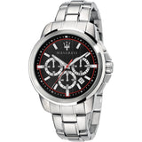 Maserati Successo Chronograph Black Dial Silver Steel Strap Watch For Men - R8873621009 Buy Now By Maserati