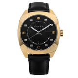 Gucci GG2570 Quartz Black Dial Black Leather Strap Watch For Women - YA142509 Buy Now By Gucci