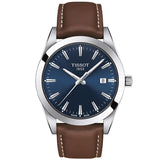 Tissot Gentleman Blue Dial Brown Leather Strap Watch For Men - T127.410.16.041.00 Buy Now By Tissot