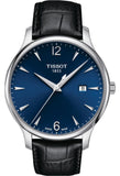Tissot T Classic Tradition Blue Dial Black Leather Strap Watch For Men - T063.610.16.047.00 Buy Now By Tissot