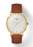 Tissot T Classic Everytime White Dial Brown Leather Strap Watch For Men - T109.410.36.031.00 Buy Now By Tissot