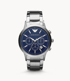 Emporio Armani Renato Chronograph Blue Dial Silver Steel Strap Watch For Men - AR2448 Buy Now By Emporio Armani
