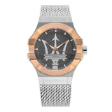 Maserati Potenza Quartz Grey Dial Silver Mesh Bracelet Watch For Men - R8853108007 Buy Now By Maserati