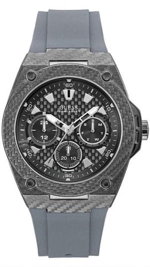 Guess Legacy Grey Dial Grey Silicone Strap Watch For Men - W1048G1 Buy Now By Guess