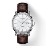 Tissot Automatics III Steel White Dial Brown Leather Strap Watch For Men - T065.430.16.031.00 Buy Now By Tissot
