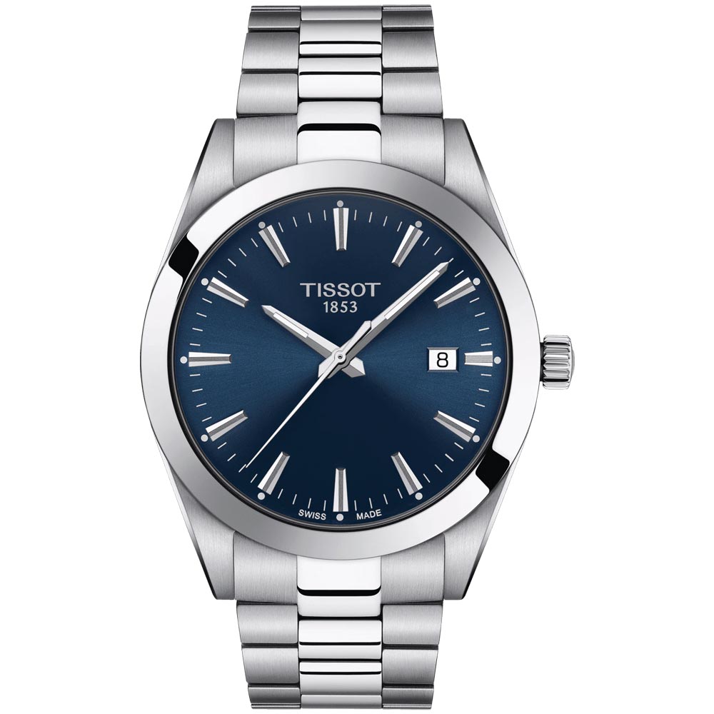 Tissot Gentleman Blue Dial Silver Steel Strap Watch For Men - T127.410.11.041.00 Buy Now By Tissot
