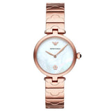 Emporio Armani Arianna White Mother of Pearl Dial Rose Gold Steel Strap Watch For Women - AR11236 Buy Now By Emporio Armani