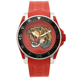 Gucci Dive Quartz Red Dial Red Rubber Strap Watch For Men - YA136315 Buy Now By Gucci