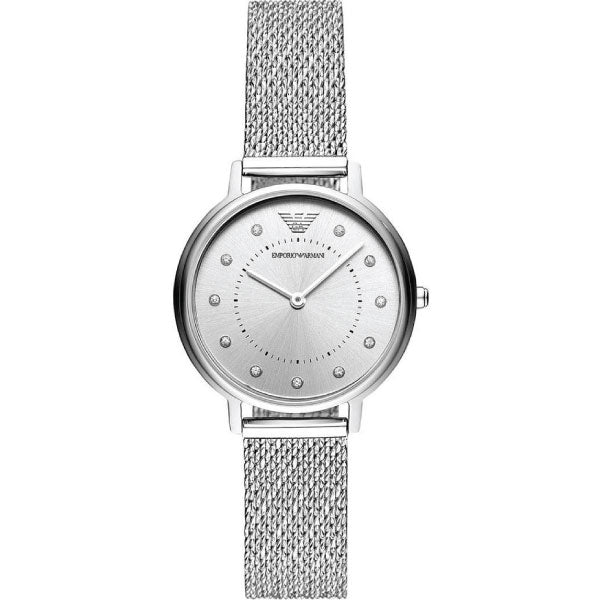 Emporio Armani Kappa Silver Dial Silver Mesh Bracelet Watch For Women - AR11128 Buy Now By Emporio Armani
