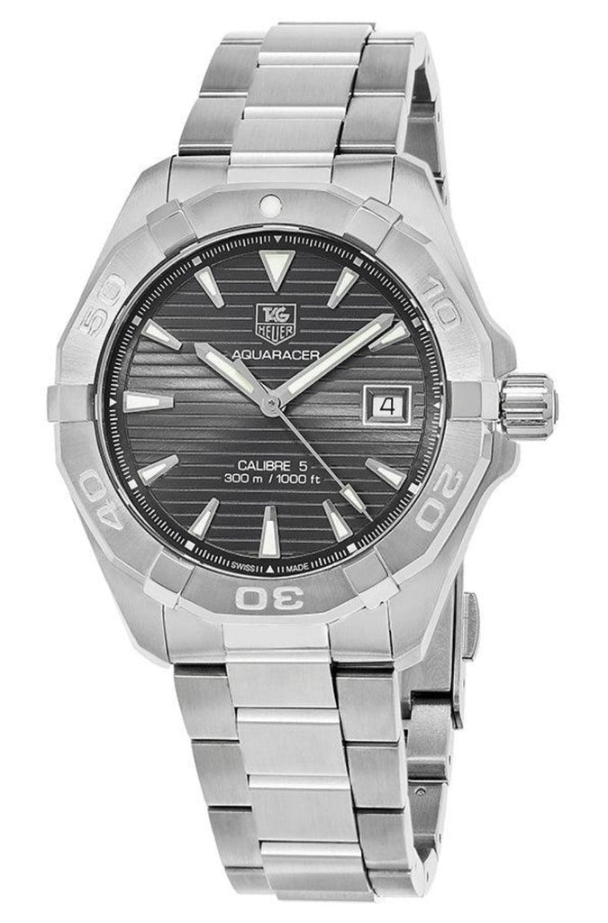 Tag Heuer Aquaracer Automatic Anthracite Grey Dial Silver Steel Strap Watch for Men - WAY2113.BA0928 Buy Now By Tag Heuer