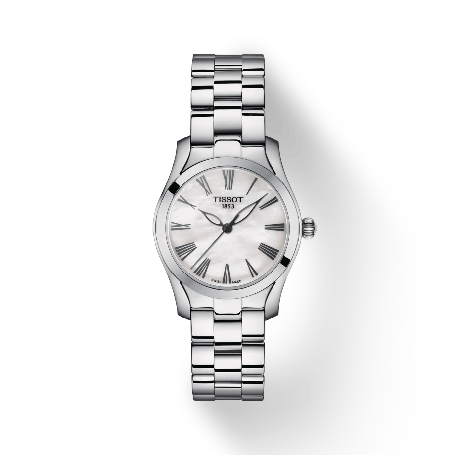 Tissot T Wave T Lady Mother of Pearl Dial Silver Steel Strap Watch For Women - T112.210.11.113.00 Buy Now By Tissot