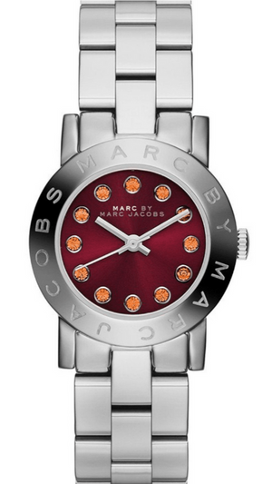 Marc Jacobs Amy Red Dial Silver Steel Strap Watch for Women - MBM3335 Buy Now By Marc Jacobs