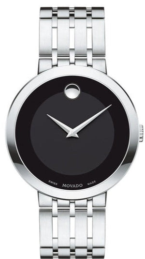 Movado Esperanza 39mm Black Dial Silver Steel Strap Watch For Men - 0607057 Buy Now By Movado