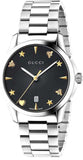 Gucci G Timeless Black Dial Silver Steel Strap Watch For Women - YA1264029A Buy Now By Gucci