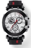 Tissot T Race Chronograph White Dial Black Silicone Strap Watch For Men - T115.417.27.011.00 Buy Now By Tissot