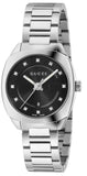 Gucci GG2570 Diamonds Black Dial Silver Steel Strap Watch For Women - YA142503 Buy Now By Gucci