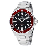 Tag Heuer Aquaracer Black Dial Silver Steel Strap Watch for Men - WAY101B.BA0746 Buy Now By Tag Heuer