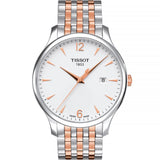 Tissot T Classic Tradition White Dial Two Tone Mesh Bracelet Watch For Men - T063.610.22.037.01 Buy Now By Tissot