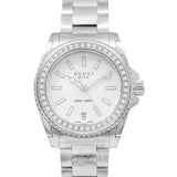 Gucci Dive Diamonds Mother of Pearl Dial Silver Steel Strap Watch For Women - YA136406 Buy Now By Gucci