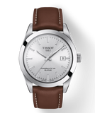 Tissot Gentleman Powermatic 80 Silicium Silver Dial Brown Leather Strap Watch For Men - T127.407.16.031.00 Buy Now By Tissot
